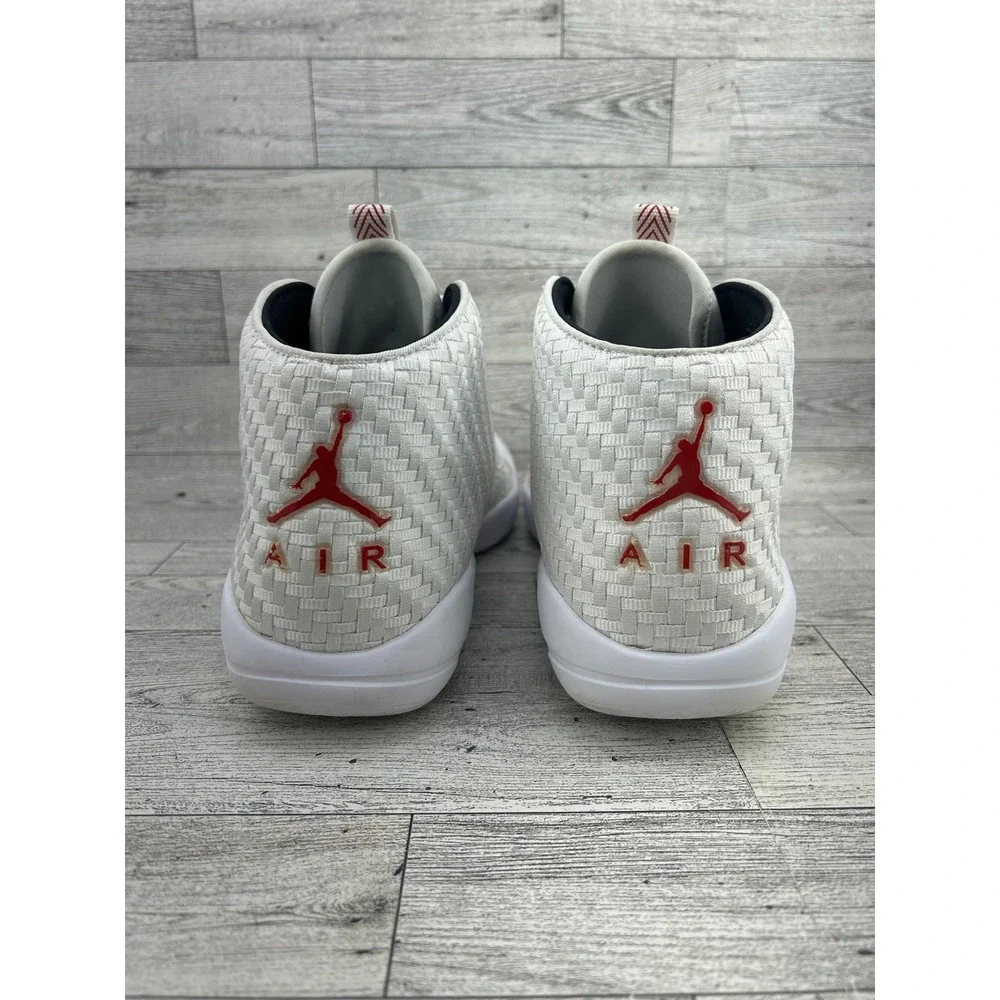 Jordan Air‎ White Woven Mid Top Sneakers Mens Size 9.5